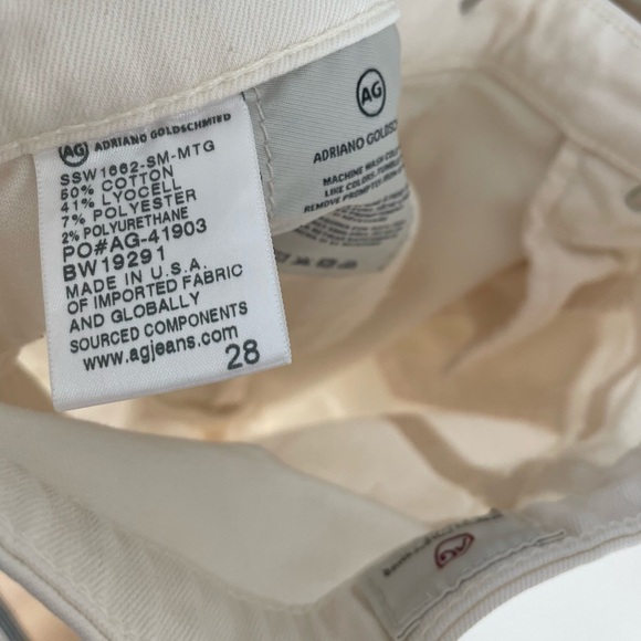AG Adriano Goldschmied The Jody Crop High Rise Slim Flare Crop - White - Size 28 - Picture 13 of 14